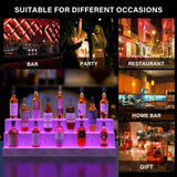LED Lighted Liquor Bottle Display Shelf, 37 Inch Bar Display Shelf, DIY Illuminated Bottle Shelf W2178P163236