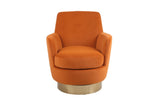 Velvet Swivel Barrel Chair, Swivel Accent Chairs Armchair for Living Room, Reading Chairs for W1361116860