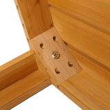Wooden Square Side End Table Patio Coffee Bistro Table Indoor Outdoor Natural 77175873