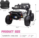 48.4" Ride On Car for Kids, Battery Powered Electric Car with 2 Seats, Remote Control, 14" 50419130