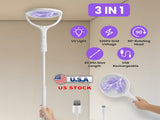 3 In 1 Electric Bug Zapper Racket 90Rotating Bug Zapper Wand Indoor Outdoor Handheld Mosquito 36998449