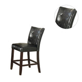 ZNTS Leather Upholstered High Dining Chair, Black SR011754