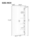 Storage Cabinet with Two Doors for Bathroom, Office, Adjustable Shelf, MDF Board, White WF323346AAK