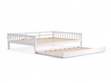 White painted finish, solid pine construction , Twin-size bed, 07655524