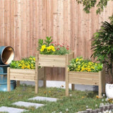 Wooden PlanterFlower shelf,Wood Planter Box-Natural 51657231