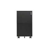 2 Drawer File Cabinet with Lock, Steel Mobile Filing Cabinet on Anti-tilt Wheels, Rolling Locking W252103816