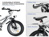 24" Kids Mountain Bike for Boys and Girls Ages 7-12 - 7-Speed Gears, Dual Disc Brakes, Shock 00913964