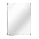 ZNTS Black 24x36 INCH Metal Rectangle Barhroom mirror W2203135010