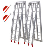 7.5FT Aluminum Loading Ramps, 1500 Lbs Capacity per pair, With safety straps, Motorcycle Ramp, ATV W465P144506
