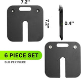 Adjustable Square Dumbbell Plates, 6 Pieces 5lb Weight Plates T3060P290426