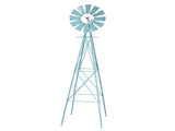 8FT Weather Resistant Yard Garden Windmill Blue 54241539