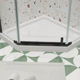 Pivot shower door, with 1/4" tempered glass, 34.75 in. x 72 in. Frameless Neo-Angle Pivot Shower W2122131070