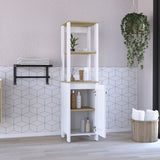 St. Clair Linen Cabinet, Two Interior Shelves, Two Open Shelves, Single Door B200P188851