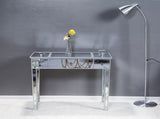 80*38*76cm MDF With Mirror Surface, The Desktop Can Be Flipped And One Pumped Computer Desk Silver 78876322