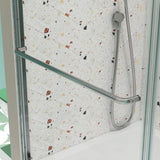 Bypass shower door, sliding door, with 1/4" tempered glass and Chromed finish 50-54"x70" W2122131036