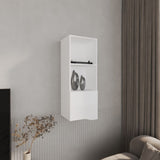 Wall Cabinet 43.3" H, with 1 Door and 3 Shelves, White B097P250867