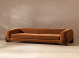 Alpine 90.5" Sherpa Sofa, Burnt Orange Performance Velvet B2719P606840