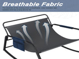 Rocking Chair with Storage, Cushions & Armrests, All-Season Comfort Lounge Recliner, Breathable 53395253
