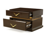 Modern Style 2-Drawer Night stand Made with Wood in Brown B009P155282
