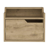Busan Modern Floating Nightstand , End Table, Side Table Single-Drawer Design with Sleek Two-Tiered B200137838