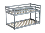 Solid Wooden , Solid Rubber Wooden Twin over Twin Loft Bed with Ladder ,Upper and Bottom Bed W504P191644