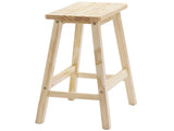 Set of 2 Saddle Seat Counter Stools, 24" Wood Bar Stools for Dining Room Kitchen Pub Chair, Wood 95221143