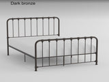 Metal Bed Dark Bronze Finish Twin Platform Bed 1pc, Bed in a Box B011P265593