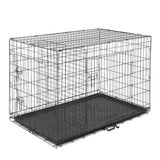 ZNTS 48" Pet Kennel Cat Dog Folding Steel Crate Animal Playpen Wire Metal 17814594