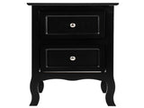 Country Style Two-Tier Night Table Large Size Black 46534366