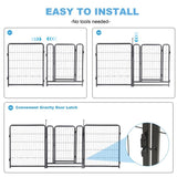 ZNTS 16 Panels Dog Playpen for outdoor,yard,camping,31.6"Height dog fence with 2 doors. 00676865