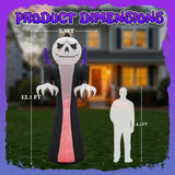 12FT Giant Halloween Inflatable Blow Up Decorations, Grim Reaper with Jack-o'-Lantern Pumpkin Head 50879349