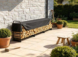 Firewood Rack with Waterproof Cover 150 x 14 x 46 in Outdoor Log Holder 660lb Capacity 73554185