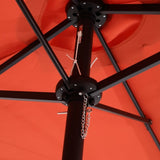 14.8 Ft Double Sided Outdoor Umbrella Rectangular Large with Crank W640140331