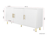 3-Door Large Storage Sideboard with Gold Handles for Kitchen, Dining Room and Living Room.55.12" W 67399892