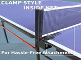 8ft Mid-Size Table Tennis Table Foldable & Portable Ping Pong Table Set for Indoor & Outdoor Games 59711211