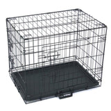 ZNTS 24" Pet Kennel Cat Dog Folding Steel Crate Animal Playpen Wire Metal 32589863