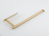 Stainless Steel Towel Holder Adhesive Lengthen Toilet Paper Holder for 2 Roll Papers, Brushed Gold 77105360