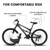 A26207 26 Inch Steel Frame Shock Fork Plus Shock Absorber 21-speed Unisex Mountain Bike W709P285164