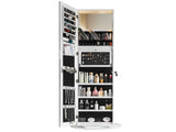 Jewelry Armoire with Full Length 360&deg and Large Capacity Jewelry Organizer Armoire, Lockable 36834598