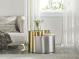 Modern & Contemporary Style End Table Made with Iron Sheet Frame in Gold & Silver B009140745