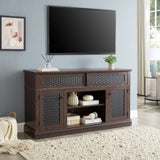 TV Stand Electric Fireplace Glass Shelves,YS-027-2FD-CHE W1758P231683