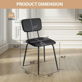 Set of 6 Modern Padded Dining Chairs for Kitchen Bar Office Chair, Black 09325536