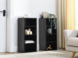 8-Tier Media Tower Rack, CD DVD Slim Storage Cabinet with Adjustable Shelves, Tall Narrow Bookcase W487P318935