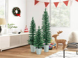 3 PCS Potted Artificial Christmas Tree Christmas Decoration 15413363
