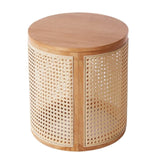 RUBBER SOLID WOOD SIDE TABLE,NATURAL COLOR N770P281695N