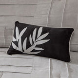 7 Piece Faux Suede Comforter Set Grey Cal King B03596799