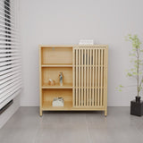 large-capacity single-door storage shelves in living rooms, bathrooms and other life scenes W2207P308721