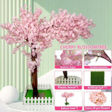 ZNTS Artificial Cherry Blossom Tree, Fake Tree Artificial Pink Sakura Tree Wishing Tree Christmas Tree 77256911