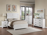 White Color 1pc Nightstand Paper veneer Bedroom Furniture 2-Drawers Bedside Table B011137848
