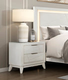 Antique White Finish Nightstand with Drawers Modern Bedroom Furniture 1pc B011P286903